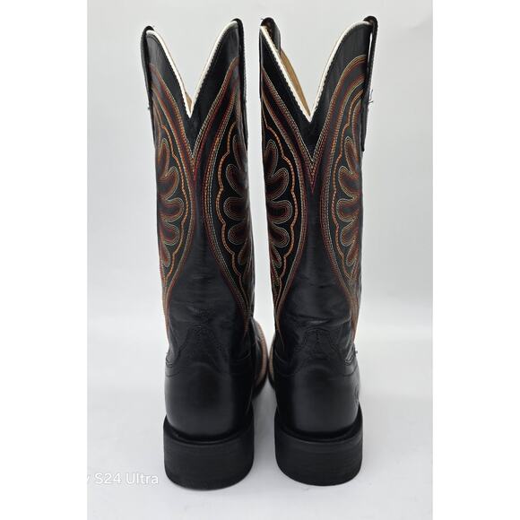 ARIAT Western Boots Black Full Grain Leather Square Toe 10027361 Women's 6.5B - Picture 5 of 9